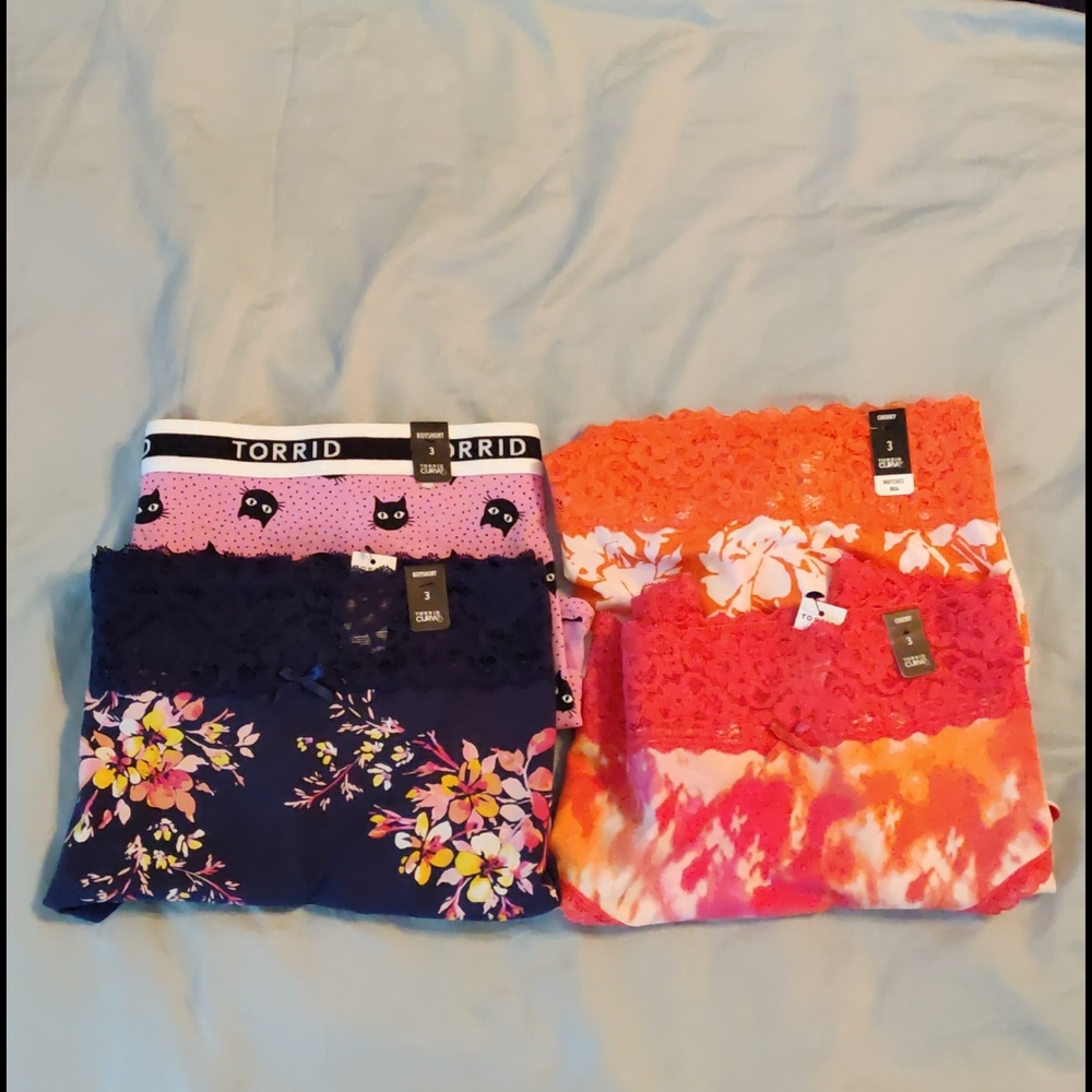 Lot of 4 Torrid Panties sz 3